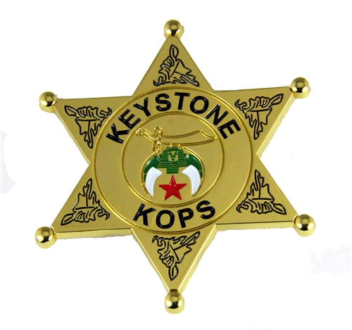 4030783 Shriner Keystone Kop Badge Cop Key Stone Cops Lapel Pin Large Size