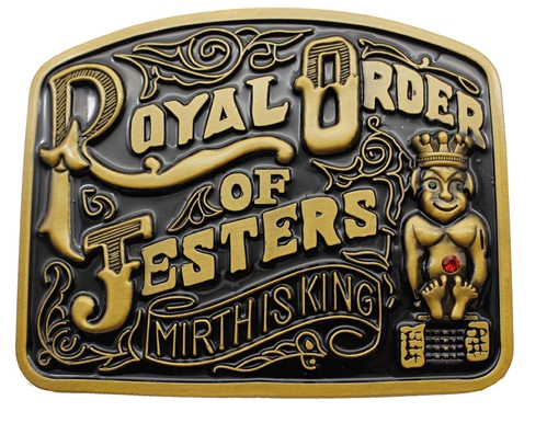 4031758 Royal Order of Jesters Belt Buckle Billiken ROJ Jester Mirth is King Biliken