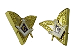 4031763 Set of Mason Collar Tips Stays Masonic Formal Dress With Screws