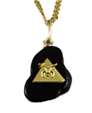 4031904 AEAONMS Masonic Black Stone Necklace Prince Hall Mecca Camel Mason Egypt Egyptian