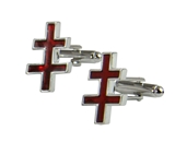 4031936 Scottish Rite 33rd Degree Double Cross Cuff Links Cufflinks Knights Templar Red Crosses Thirty Third 33 Three