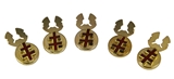 4031945 Scottish Rite Inspector General Honorary 33rd Degree Double Cross Button Covers Red Crosses Thirty Third 33 Three