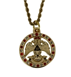 4031981 33 Degree Scottish Rite Pendant Necklace 33rd Thirty Three Supreme Council Mason Masonic Masonry Freemasonry