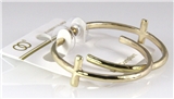6030210 1.5 Inch Hoop Cross Christian Earrings Pierced Religious Inspirational