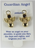 6030320 January Guardian Angel Birthstone Stud 14kt Gold Plated Earrings Chri...