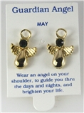6030324 May Guardian Angel Birthstone Stud 14kt Gold Plated Earrings Christia...