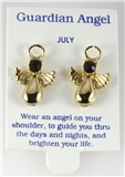 6030326 July Guardian Angel Birthstone Stud 14kt Gold Plated Earrings Christi...