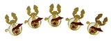 6030632 Set of 5 Shrine Emblem Button Covers Scimitar Crescent Star Shriner