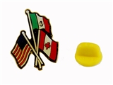 6030696 United Stated Canadian Mexican Flags Shrine Unit Lapel Pin