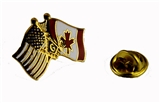 6030700 United States & Canadian Flag Mason Lapel Pin Masonic US