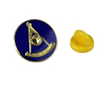 6030829 Large Past Master Lapel Pin Master Mason Masonic Hall Compass Rocker Sun Blue Lodge