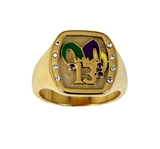 T115 Mens RoJ Royal Order of Jesters Ring Jester Biliken Mirth is King 13 Crown