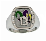 T116 Mens RoJ Royal Order of Jesters Ring Jester Biliken Mirth is King 13 Crown