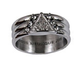 T138 Scottish Rite 33 Degree Stainless Steel Ring 33rd Thirty Third Freemason Mason Consistory Supreme Council Jurisdiction