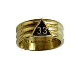 T145 Scottish Rite 33rd Degree Stainless Steel Ring Thirty Three 33° Mason Masonic Freemasonry