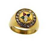 T159 OES Stainless Steel Ring Order Eastern Star O.E.S. Sister Matron Shrine