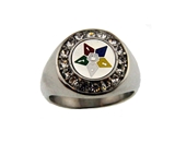 T160 OES Stainless Steel Ring Order Eastern Star O.E.S. Sister Matron Shrine