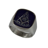 T79 Past Master Stainless Steel Ring Mason Freemason Masonic Square Compass Rocker Sun Prince Hall